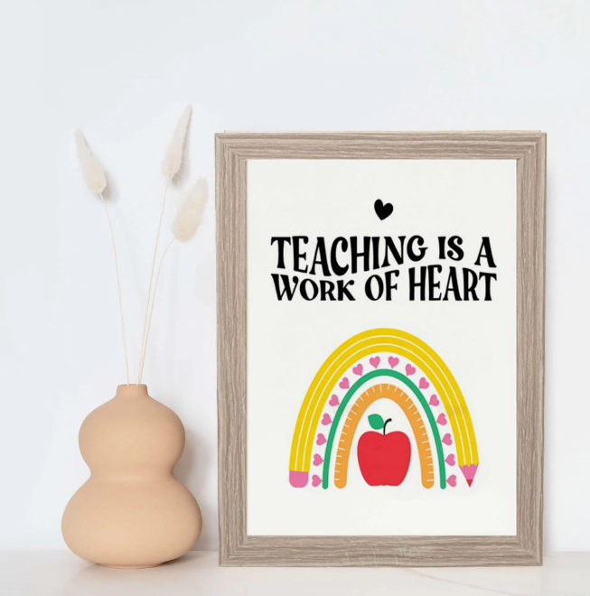 Δώρο για δασκάλα ξύλινη κορνίζα